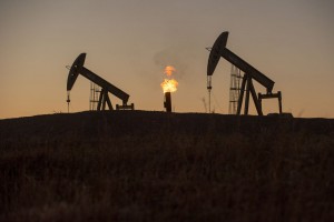 Oil drilling and gas flaring in North Dakota